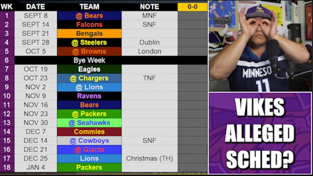 ALLEGEDLY: Is This the 2025 Minnesota Vikings Schedule?