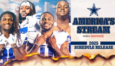 America’s Stream presented by SeatGeek | Dallas Cowboys Schedule Release | 2025