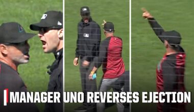 D-backs manager pulls switcheroo on umps in ejection of the year 🤣 | MLB on ESPN