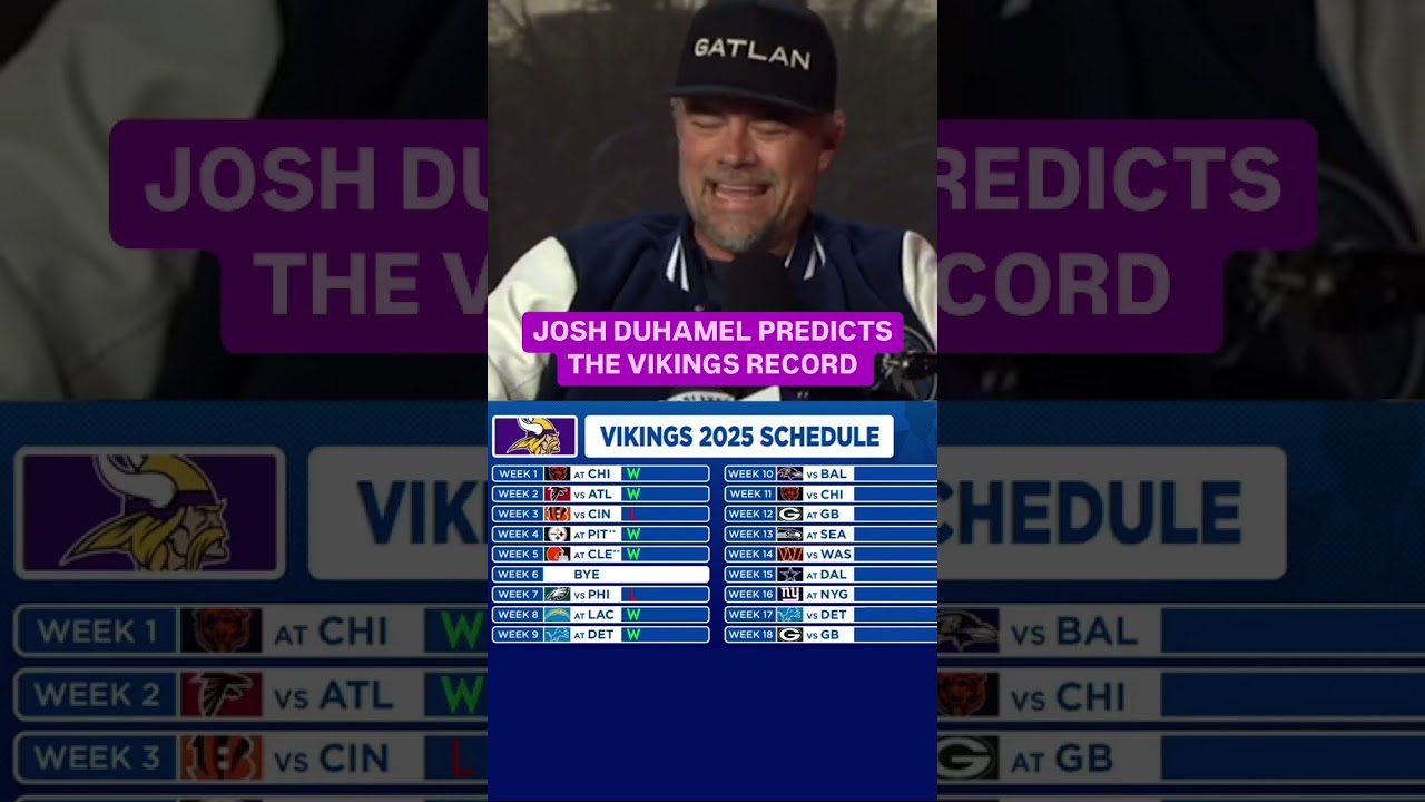 Josh Duhamel Predicts the Minnesota Vikings 2025-26 Record