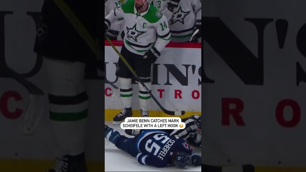 Jamie Benn Drops Mark Scheifele With A Left Hook 💥
