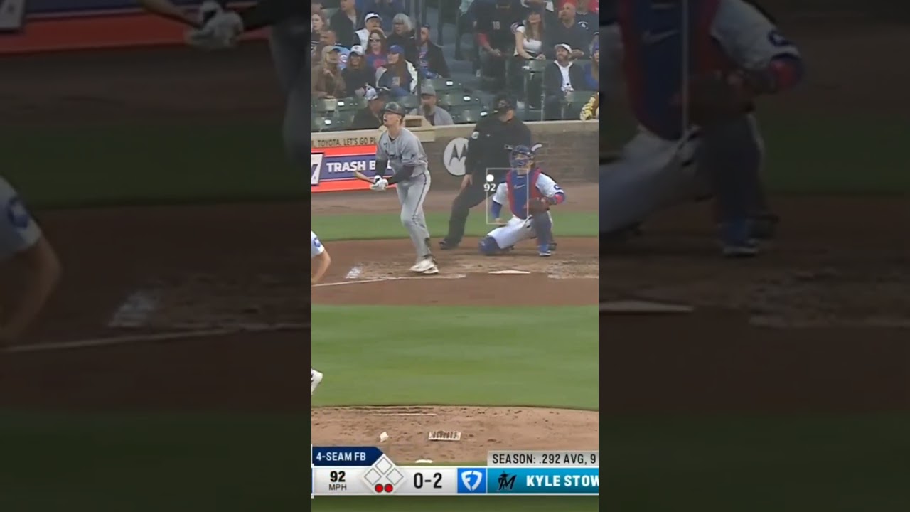 Kyle Stowers 2Hrs 1 triple #mlb #homerunchallenge #baseball #sports #miami #marlins #chicago #cubs