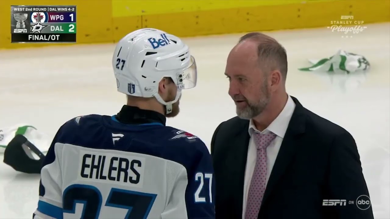 Dallas Stars Winnipeg Jets Exchange Handshakes After OT Game 6