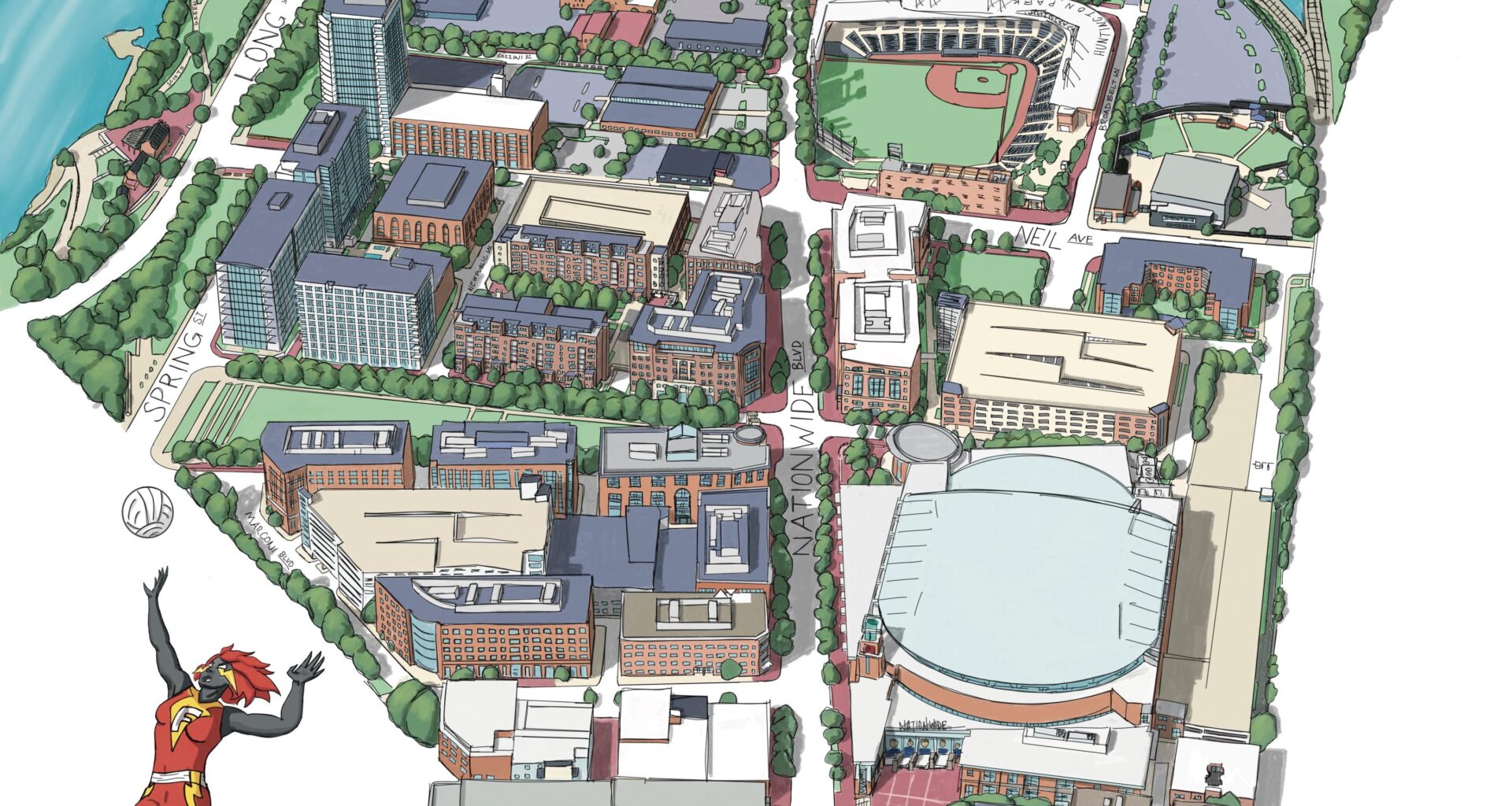 Found this cool art of Columbus on Reddit. Love the Union Soldier with the Hockey Stick and Cannon!