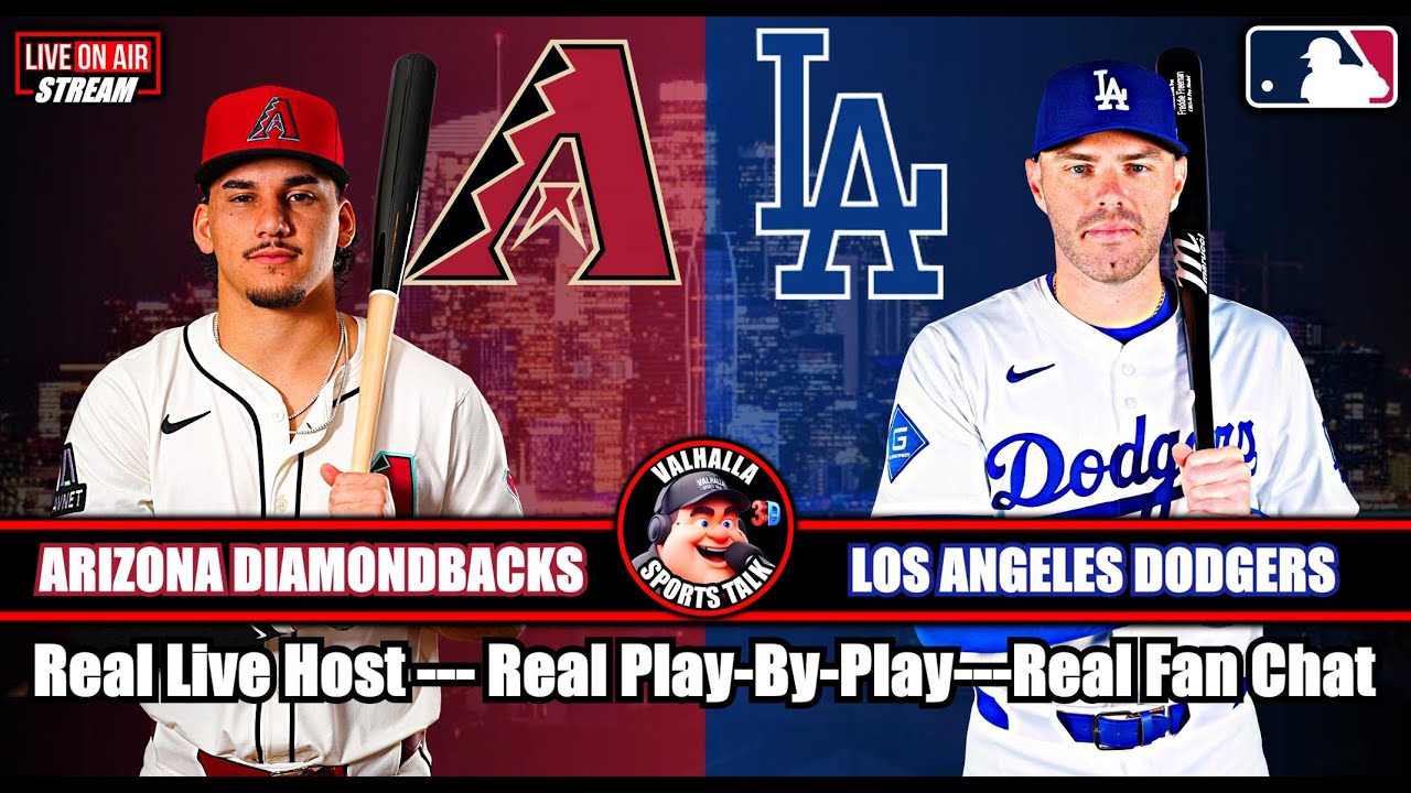 Los Angeles Dodgers vs Arizona Diamondbacks ⚾ MLB Baseball 🟢 LIVE STREAM Watch Party  3D view.