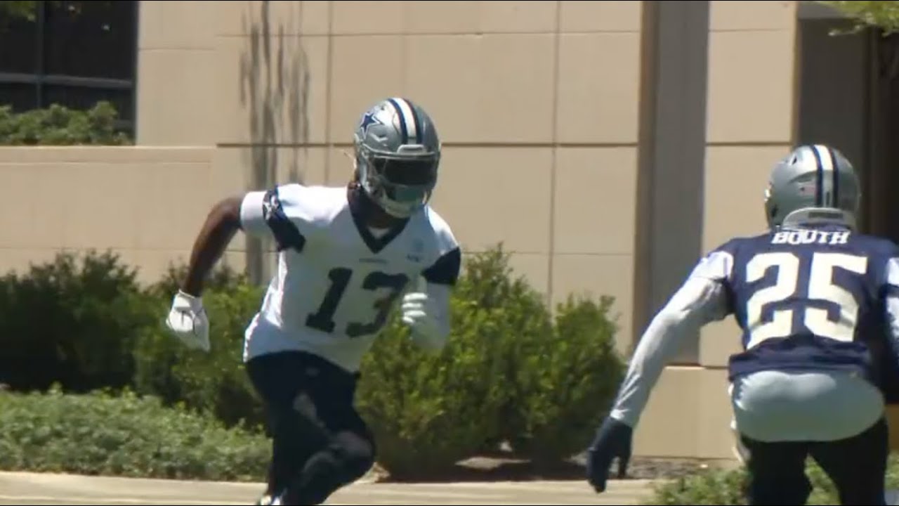 Exciting!! First look at WR George Pickens in Cowboys uniform catching Dak Prescott passes.