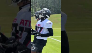 Billy Bowman Jr. 🤝 Cobee Bryant getting in work at rookie minicamp #nfl #falcons #football