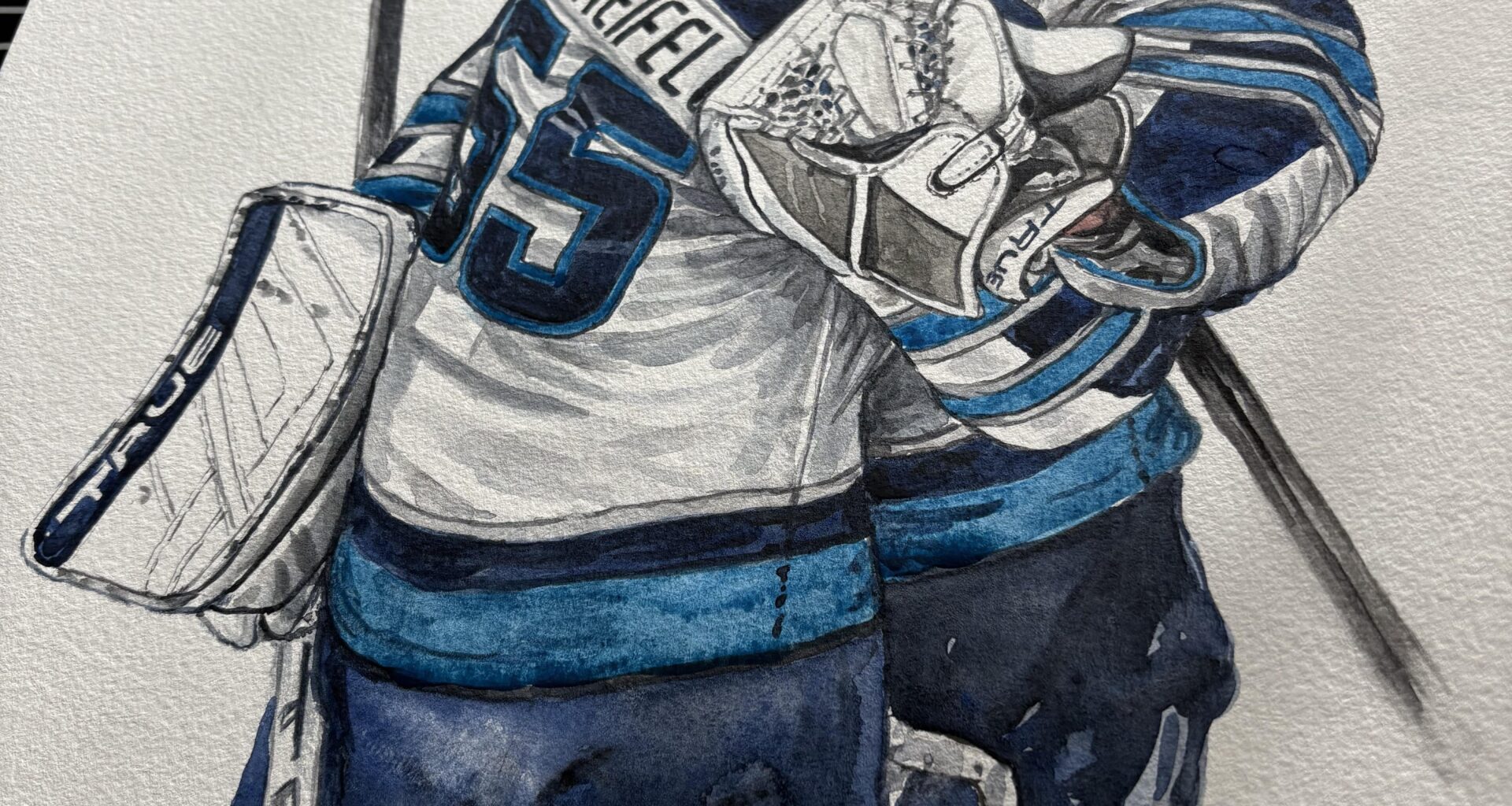 Winnipeg jets watercolour