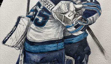 Winnipeg jets watercolour