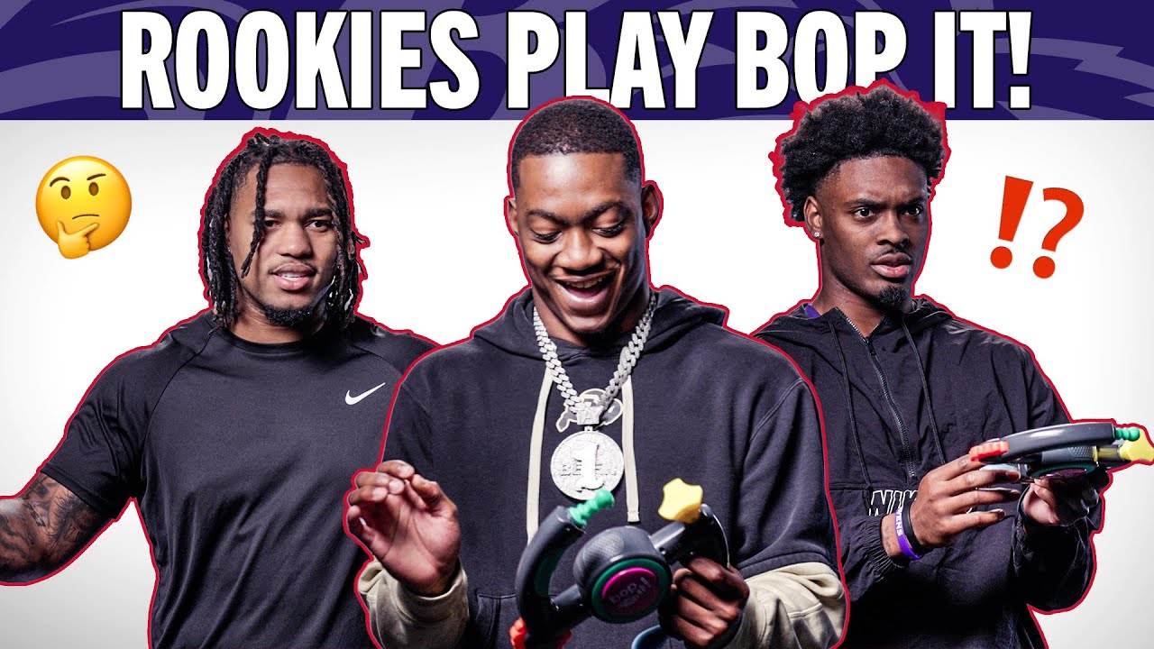 Malaki Starks, Mike Green, Ravens Rookies Play Bop It | Baltimore Ravens
