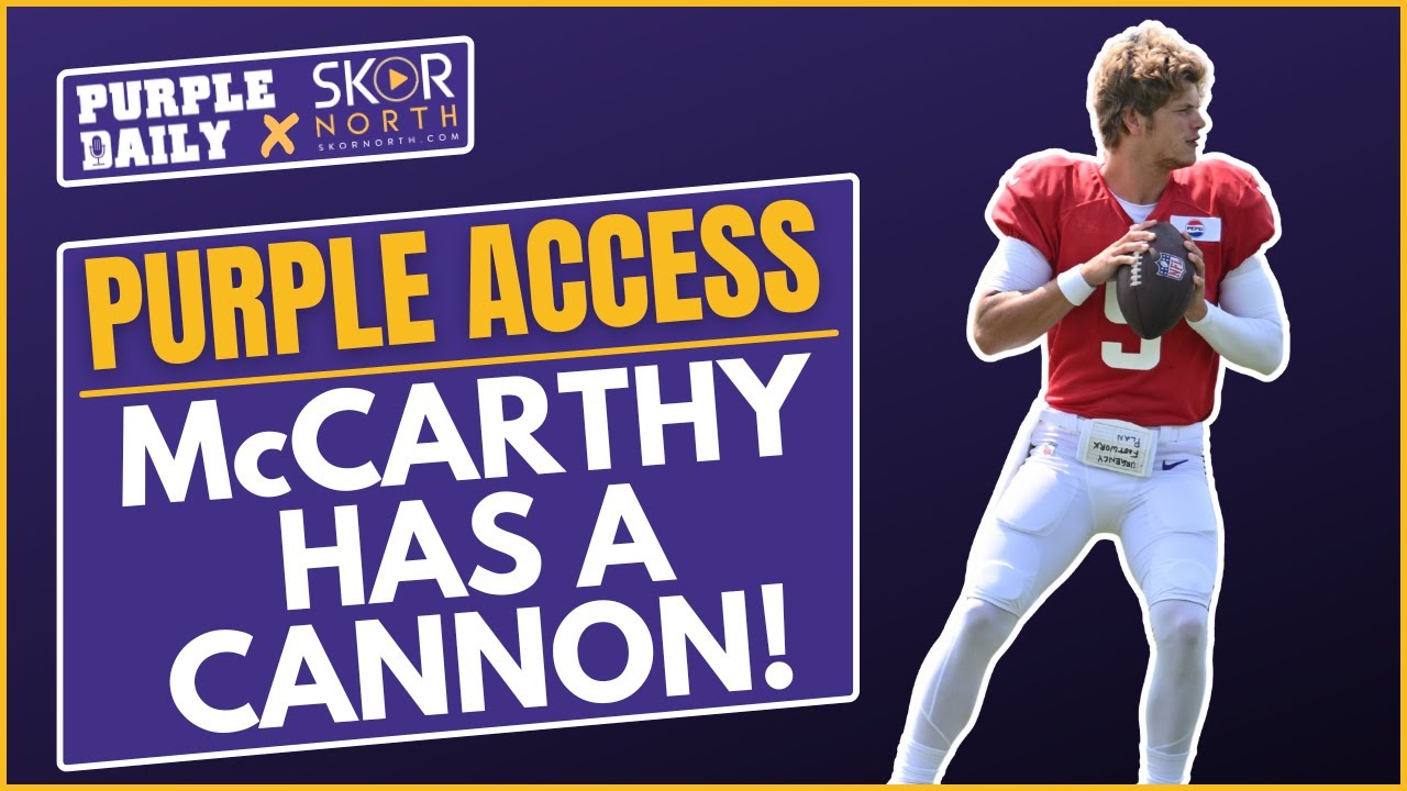 Minnesota Vikings Quarterback J.J. McCarthy has CANNON for an arm!