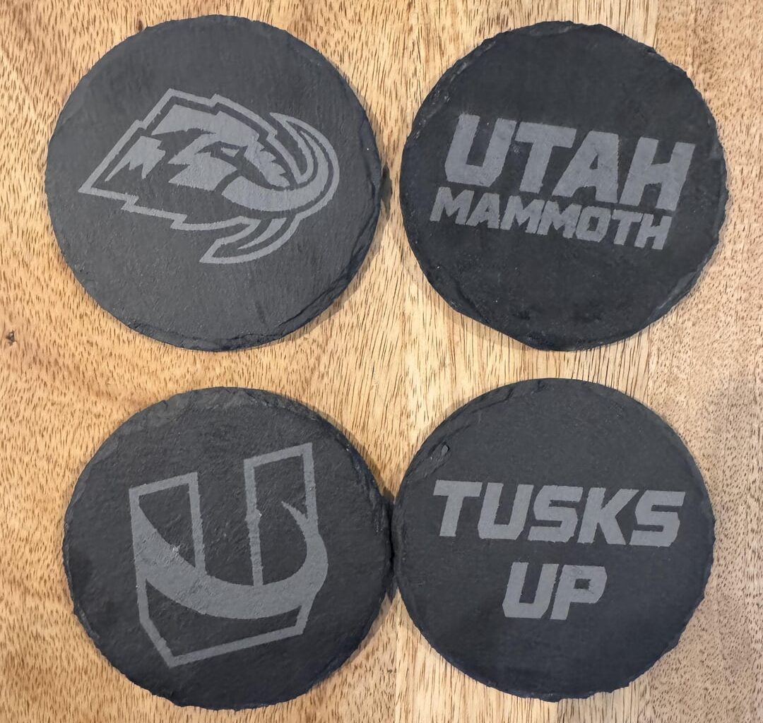 I made some Mammoth coasters!