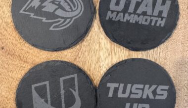 I made some Mammoth coasters!