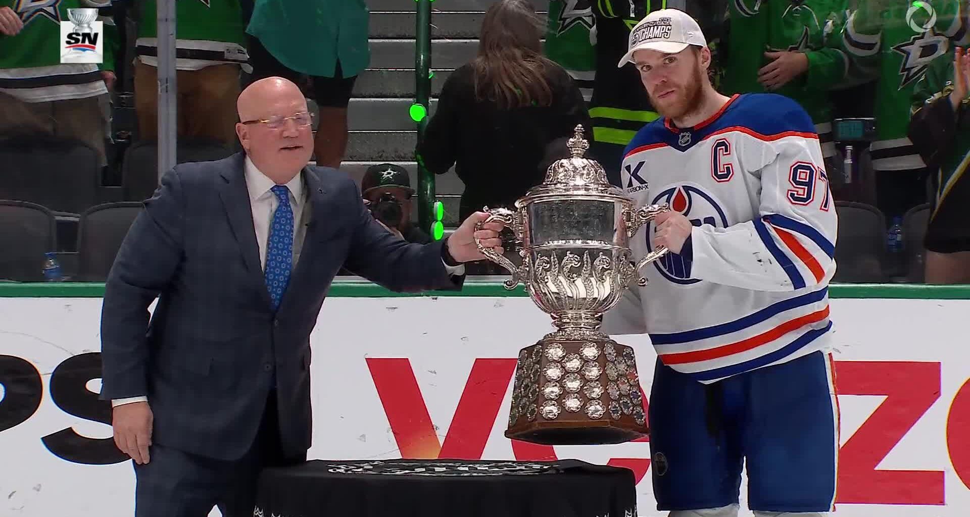 McDavid touches the Campbell Bowl this year