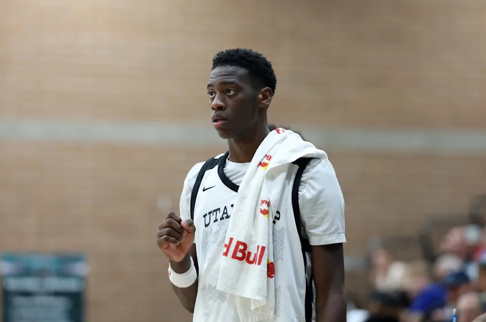 Utah Prep Academy forward AJ Dybantsa (3).Mark J&period; Rebilas-Imagn Images