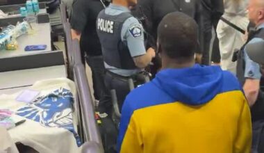 Interaction between Draymond and Wolves fan last night. Poster claimed the Wolves fan called Draymond a Monkey b****