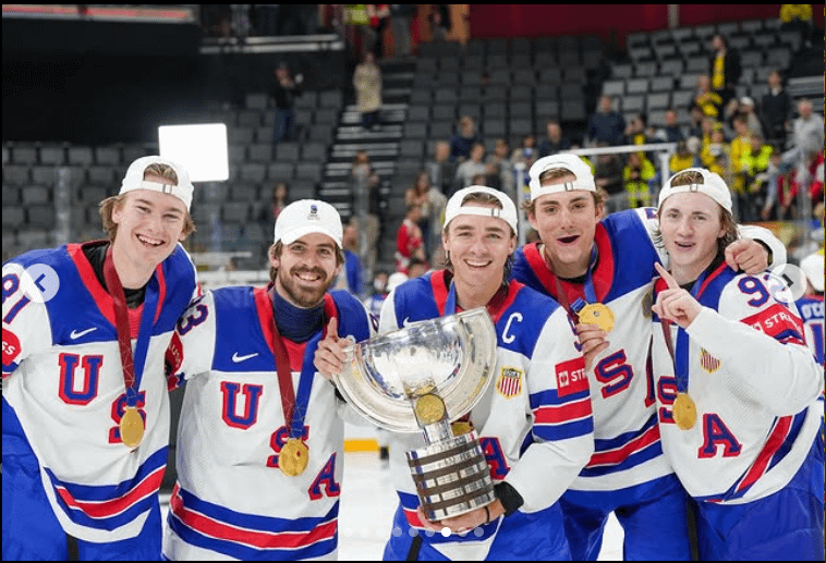 Utah Mammoth Repping Gold at IIHF (From Garlands Insta)