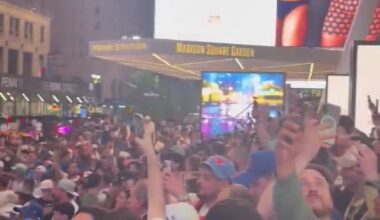Knicks fans have completely flooded Seventh Avenue in celebration of their Game 4 victory