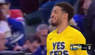 [Highlight] Tyrese Haliburton smiling as he heads off the court following Pacers loss