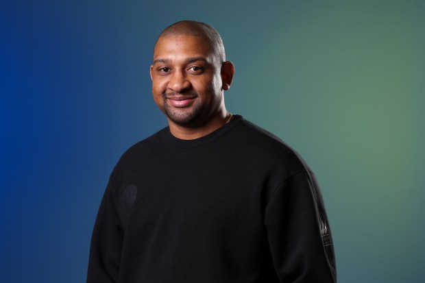Sky coach Tyler Marsh at media day Monday, May 12, 2025. (Eileen T. Meslar/Chicago Tribune)
