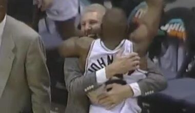 (96/97 Season) Hyped Gregg Popovich reacts to his first career win as NBA head coach