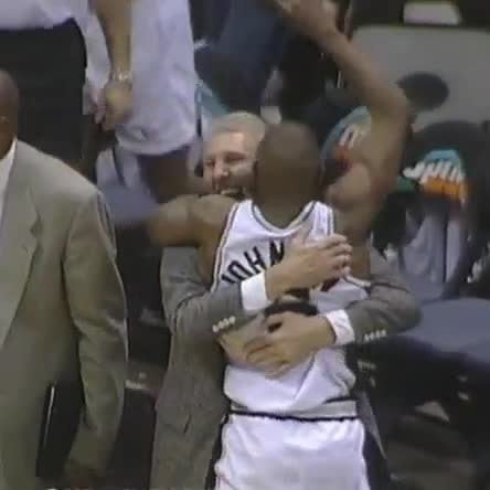 (96/97 Season) Hyped Gregg Popovich reacts to his first career win as NBA head coach