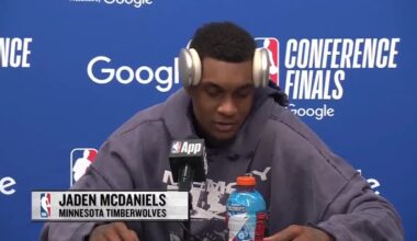 Jaden McDaniels on his flagrant foul where he shoved SGA: "I just wanted to foul him. I wasn't even mad, I just had fouls to use"