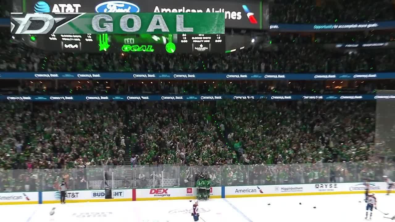 Rantanen completes Hat-Trick into the Empty Net. The Stars Advance, and the Avalanche are eliminated from the 2025 Stanley Cup Playoffs.