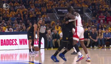 [Highlight] Draymond Green hits Jalen Green in the head (with replays).
Upon review, it was upgraded to a Flagrant-1 foul.