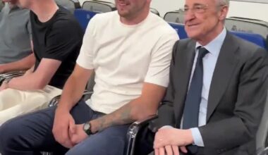 Luka looking slim at a Real Madrid game