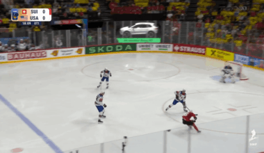 Logan Cooley assists Tage Thompson’s OT goal to win gold at the Men's World Championship