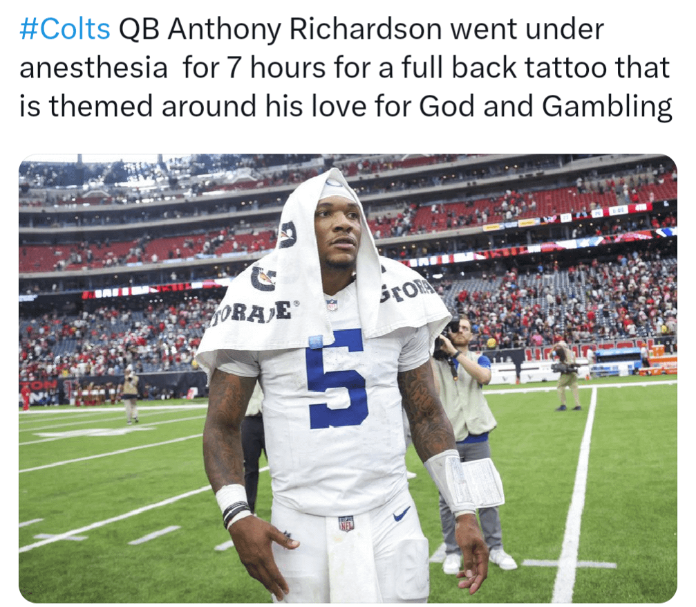 The Colts are so cooked