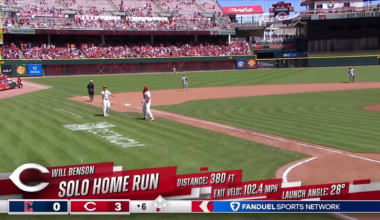 Will Benson's 2nd homer as heard on all broadcasts