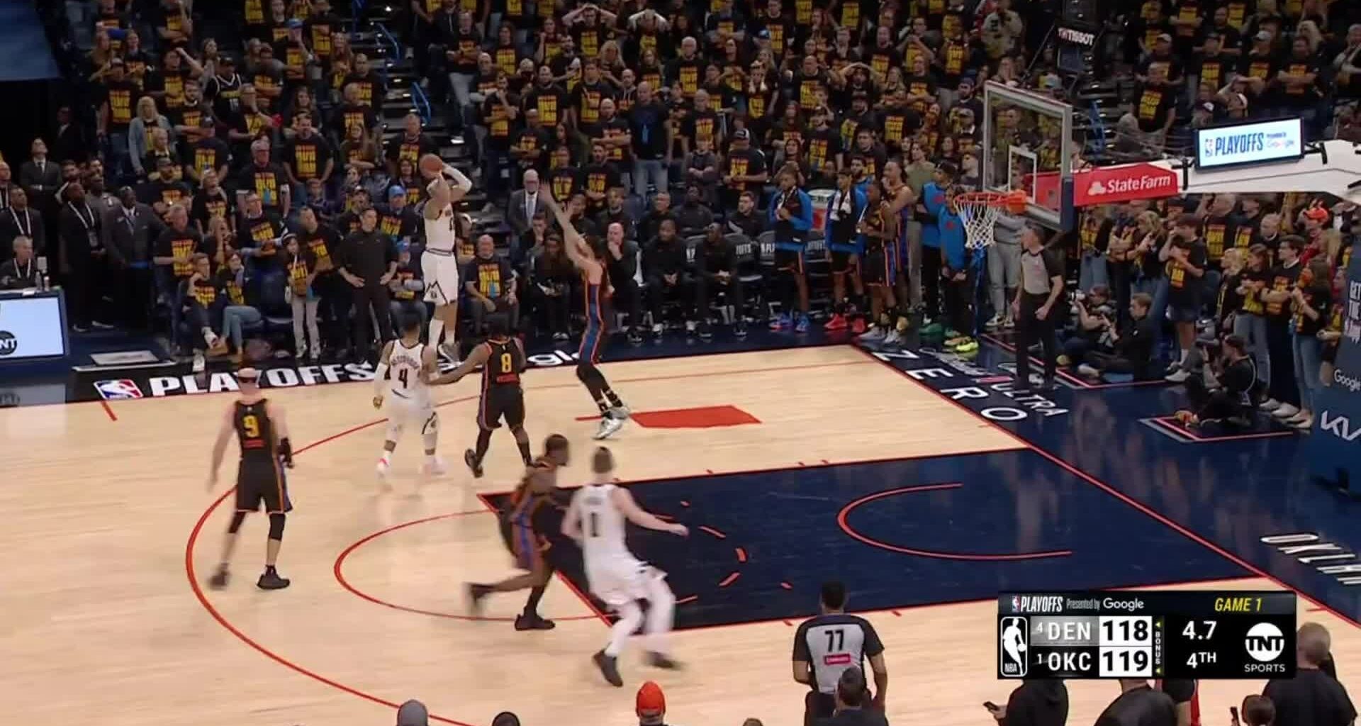 [Highlight] Aaron Gordon with the game-winner 3-pointer to beat OKC in game!