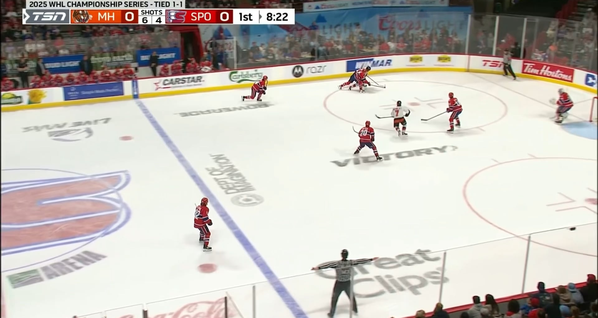 Cayden Lindstrom strikes again for the1st goal