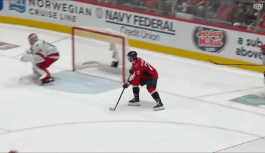 Anthony Beauvillier had a wide open net, but he hits the post.