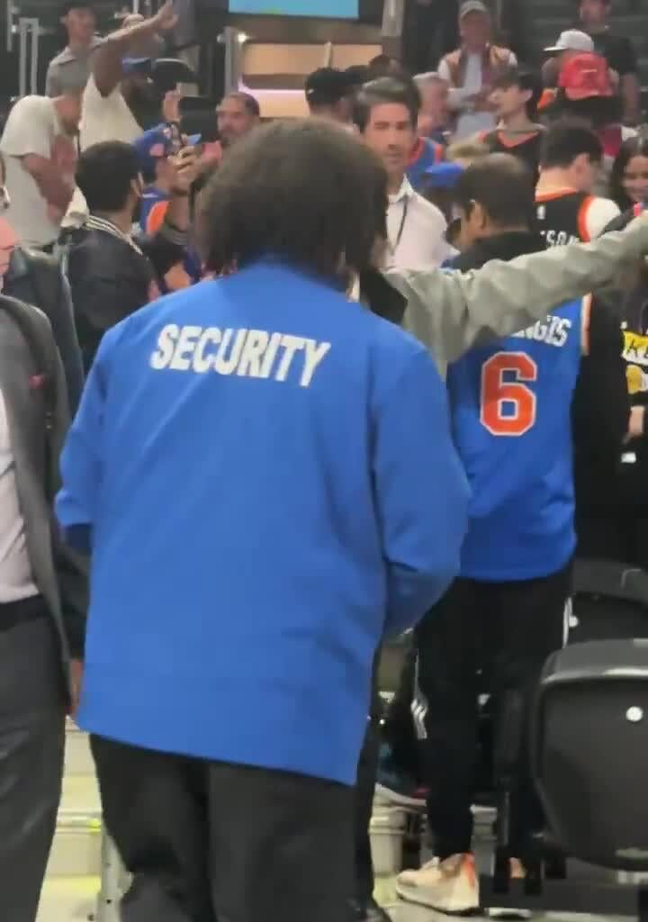 A group of Knicks fans stayed behind after the game and refused to leave which caused a Celtic staffer to lose her cool.