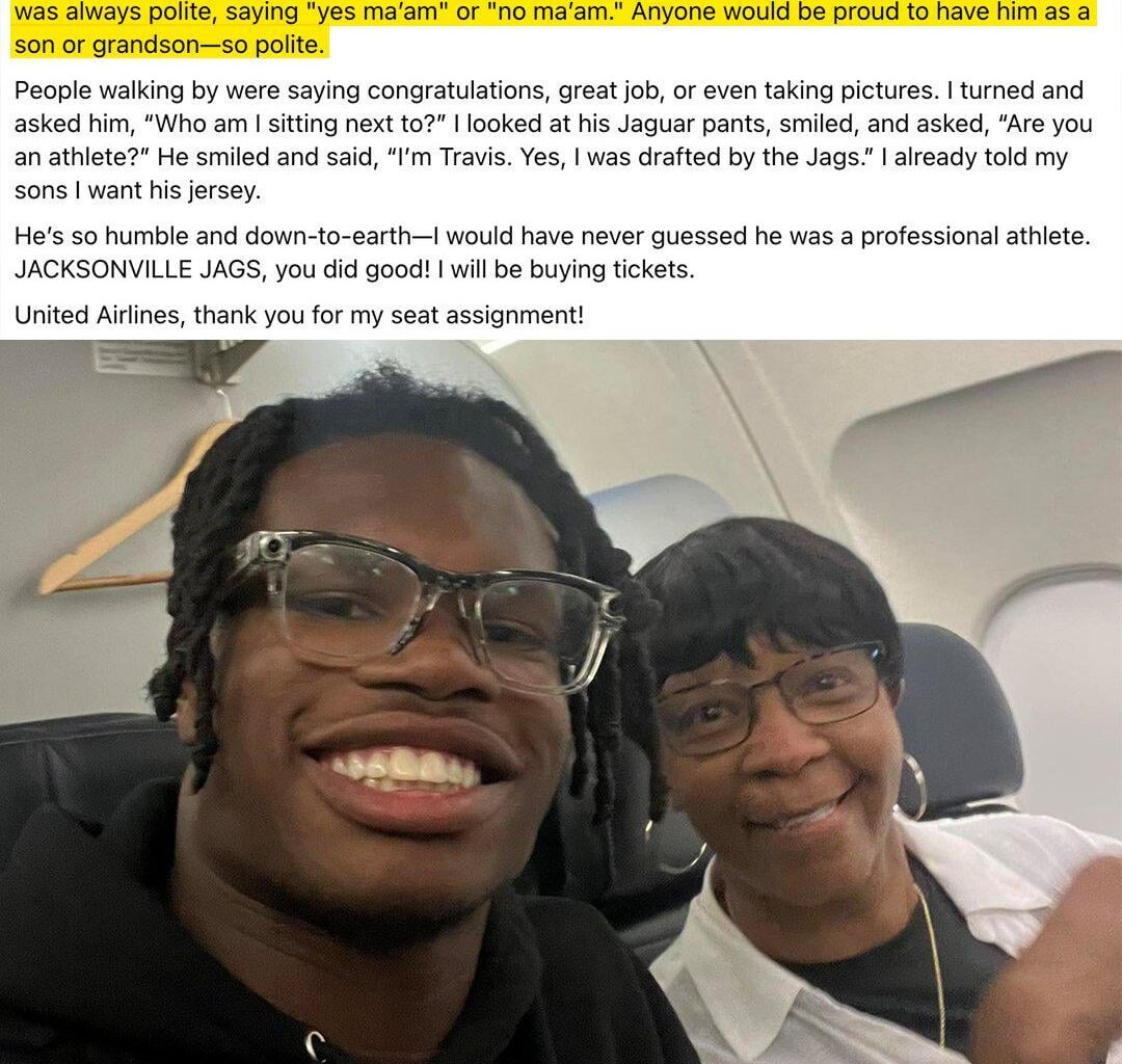 NFL Player Travis Hunter is a class act