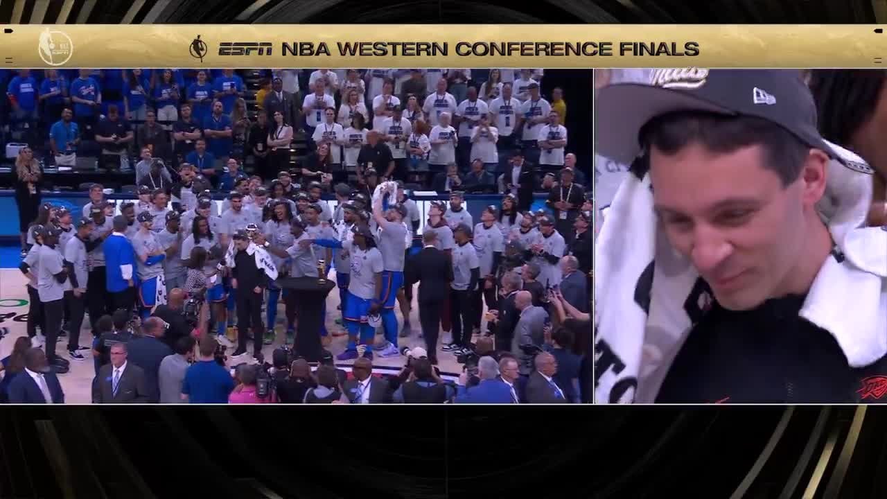 Coach Mark Daigneault on the team that he'll be coaching in the NBA Finals:  "They're professional, they're high character...they're idiots"