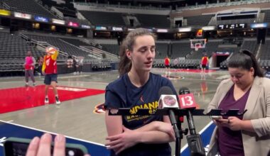 Caitlin Clark: “I don't really get too starstruck from people... That’s one of my idols. LeBron is the GOAT to me... He’s my favorite player of all time.”