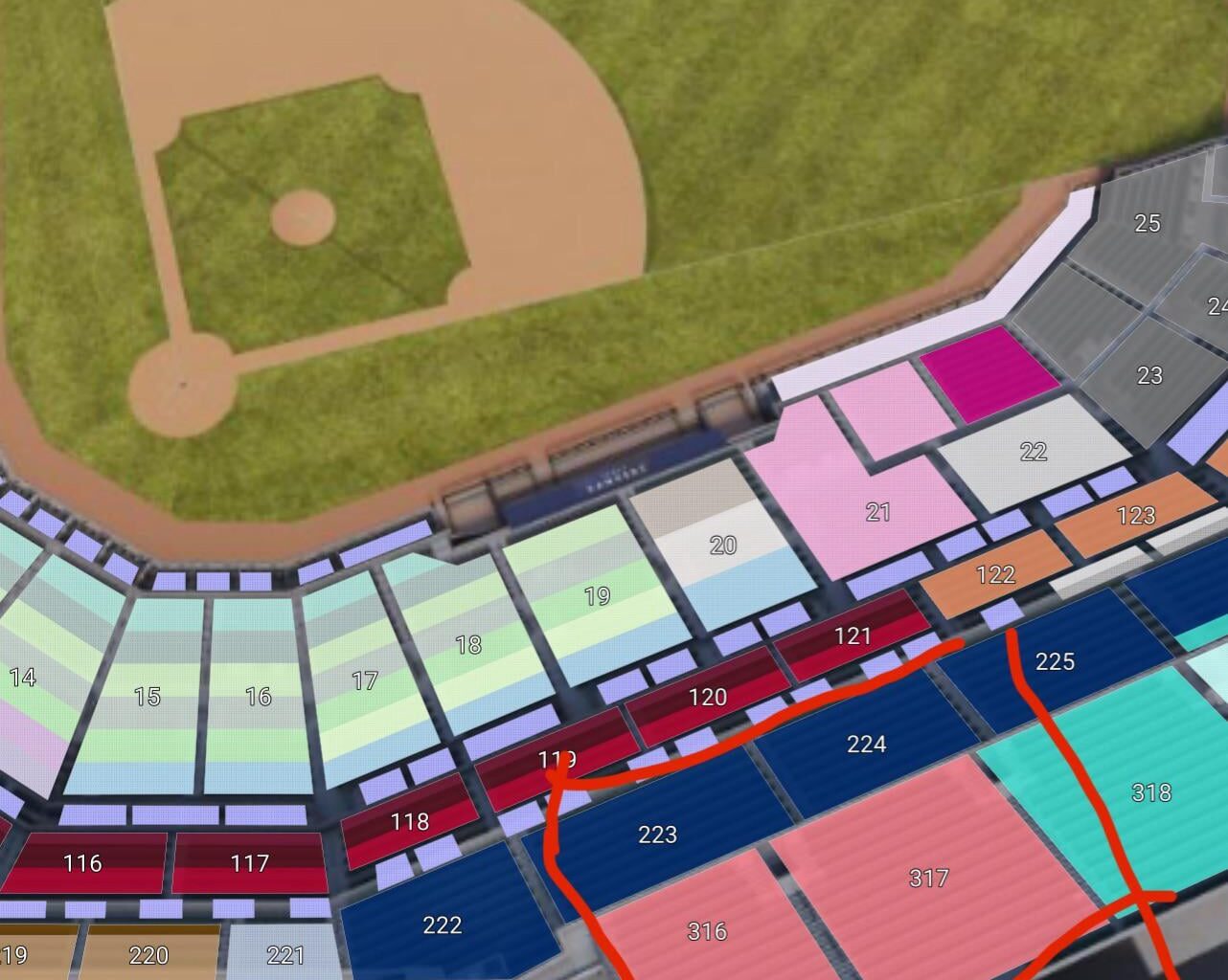 First baseball game,been checking these seats