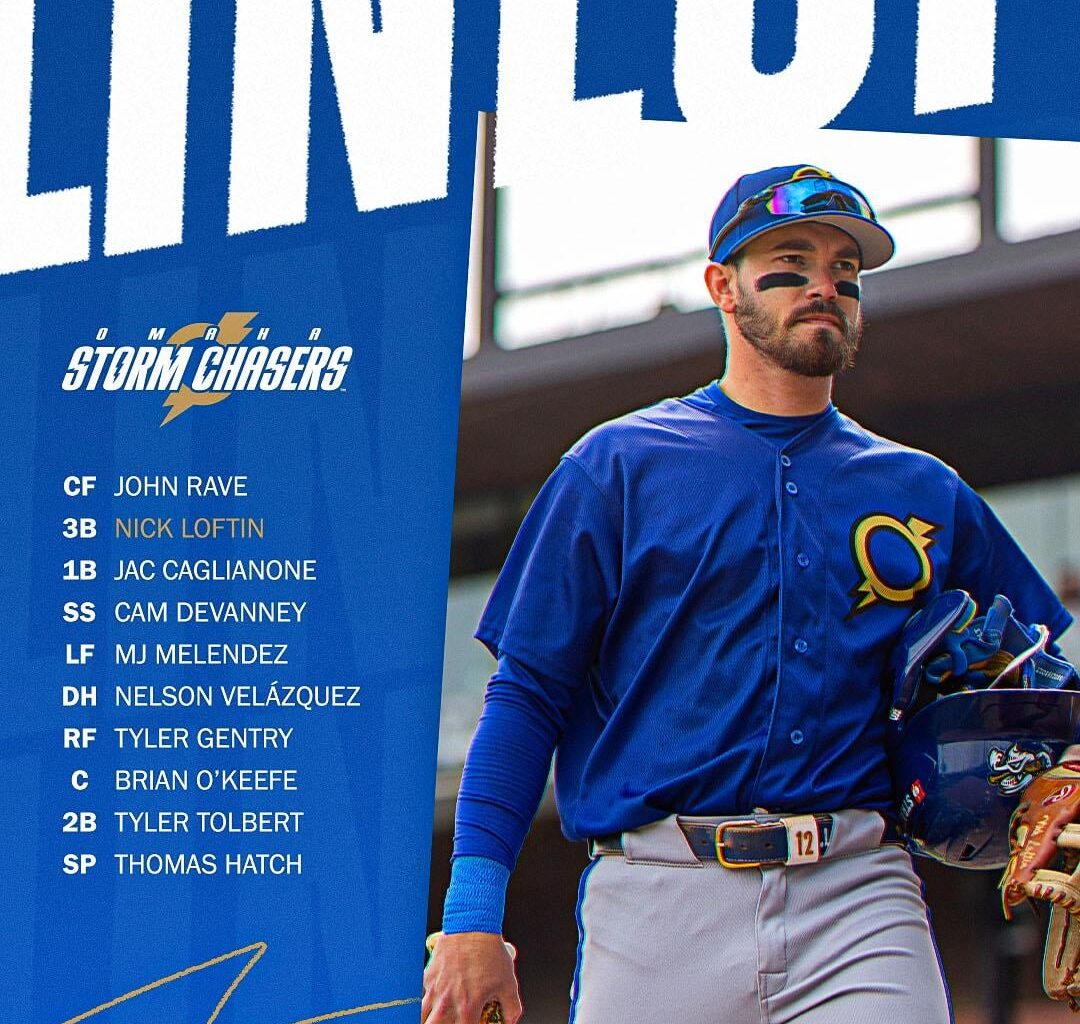 Jac Caglianone will hit third and play 1B in his AAA debut tonight.