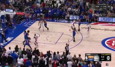 [Highlight] Brunson knocks down the three after losing Thompson with 4 seconds left