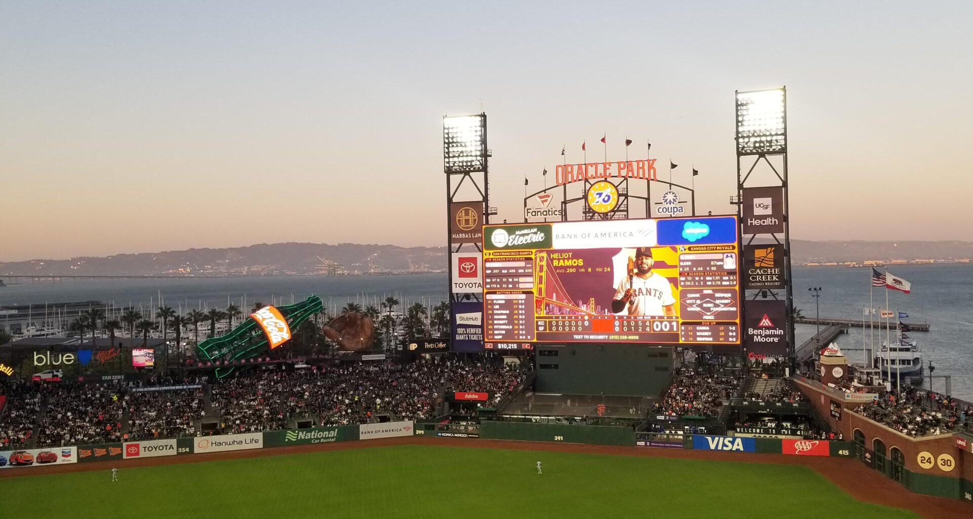 Good win last night. AT&T Park is def one of my favs.