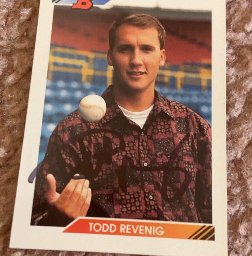 Got a Todd Revenig signed card via TTM