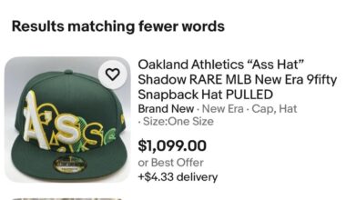 Oakland A’s hat for sale on EBay