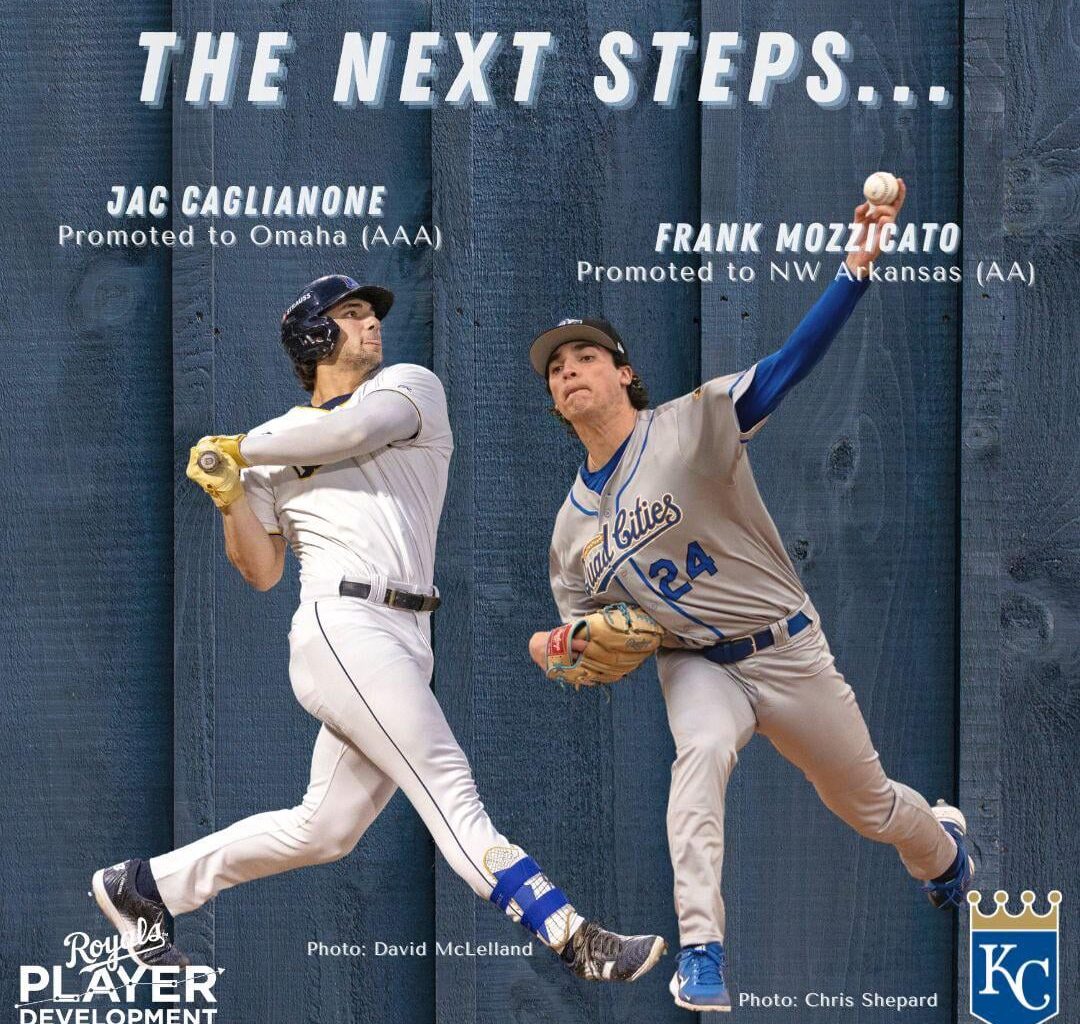 Jac Caglianone has been promoted to Triple AAA Omaha, Frank Mozzicato has been promoted to Double AA Arkansas