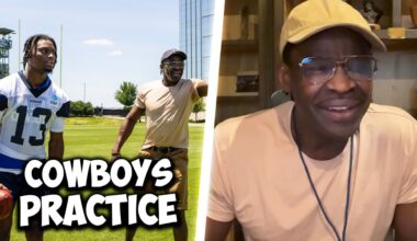 Michael Irvin at Dallas Cowboys Practice