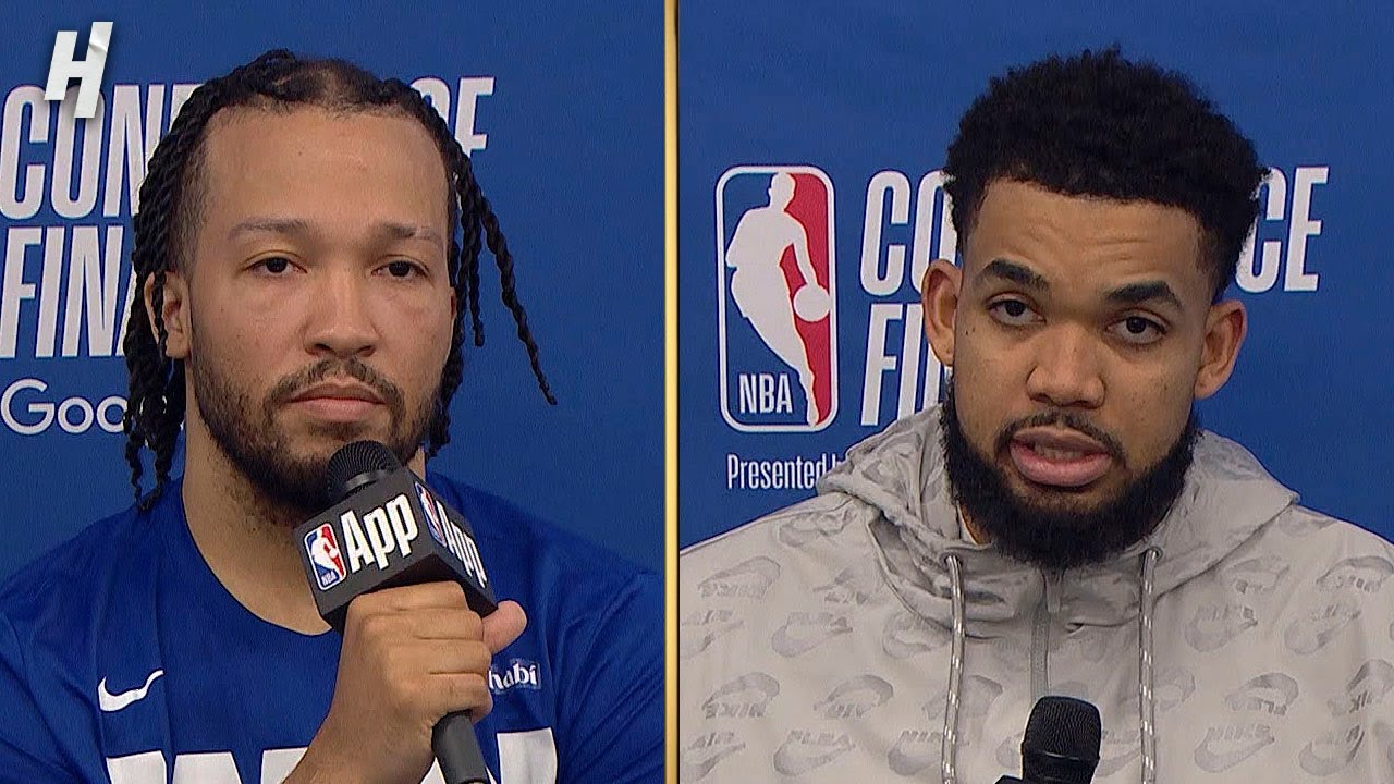 Jalen Brunson & KAT Talk Game 6 LOSS vs Pacers, FULL Postgame Interview