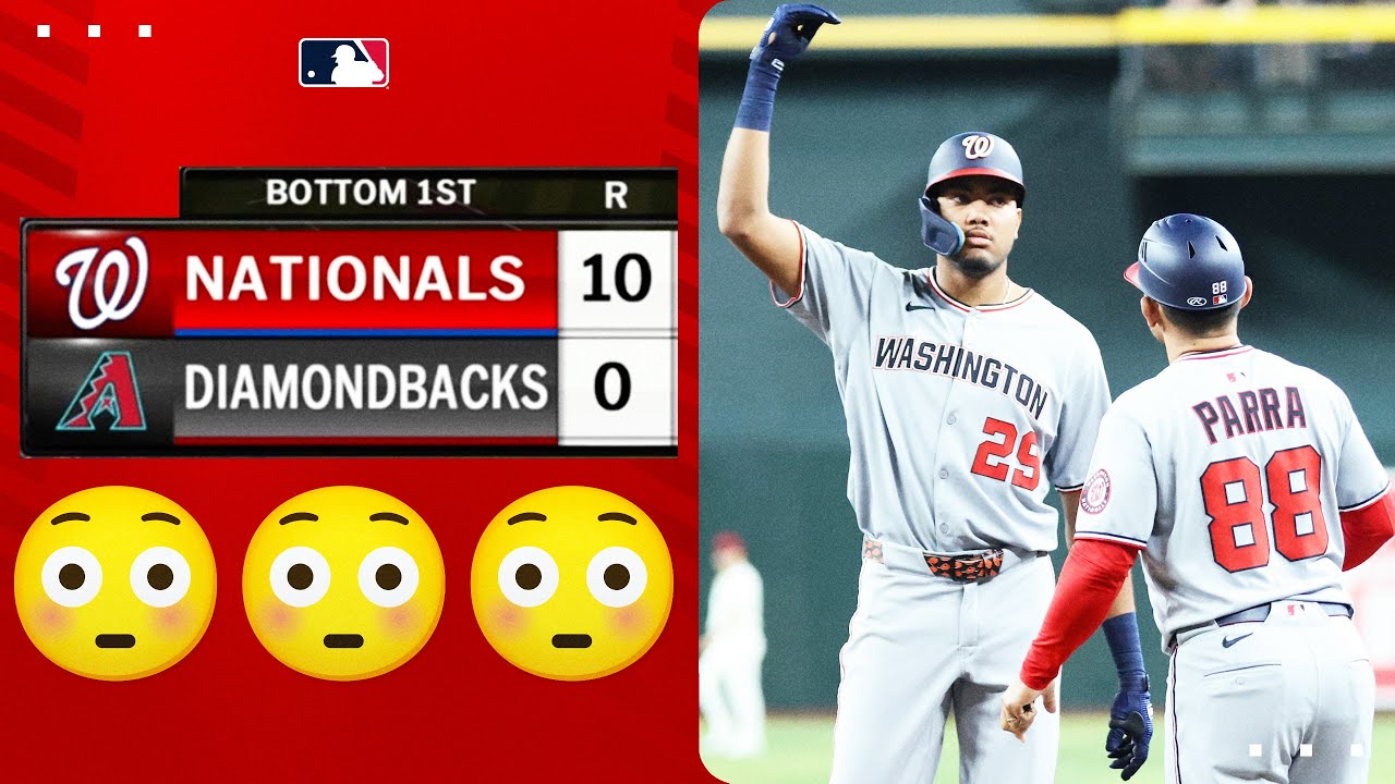 FULL 1st INNING: Nationals score 9 runs before recording an out vs. Arizona! (10 total runs)
